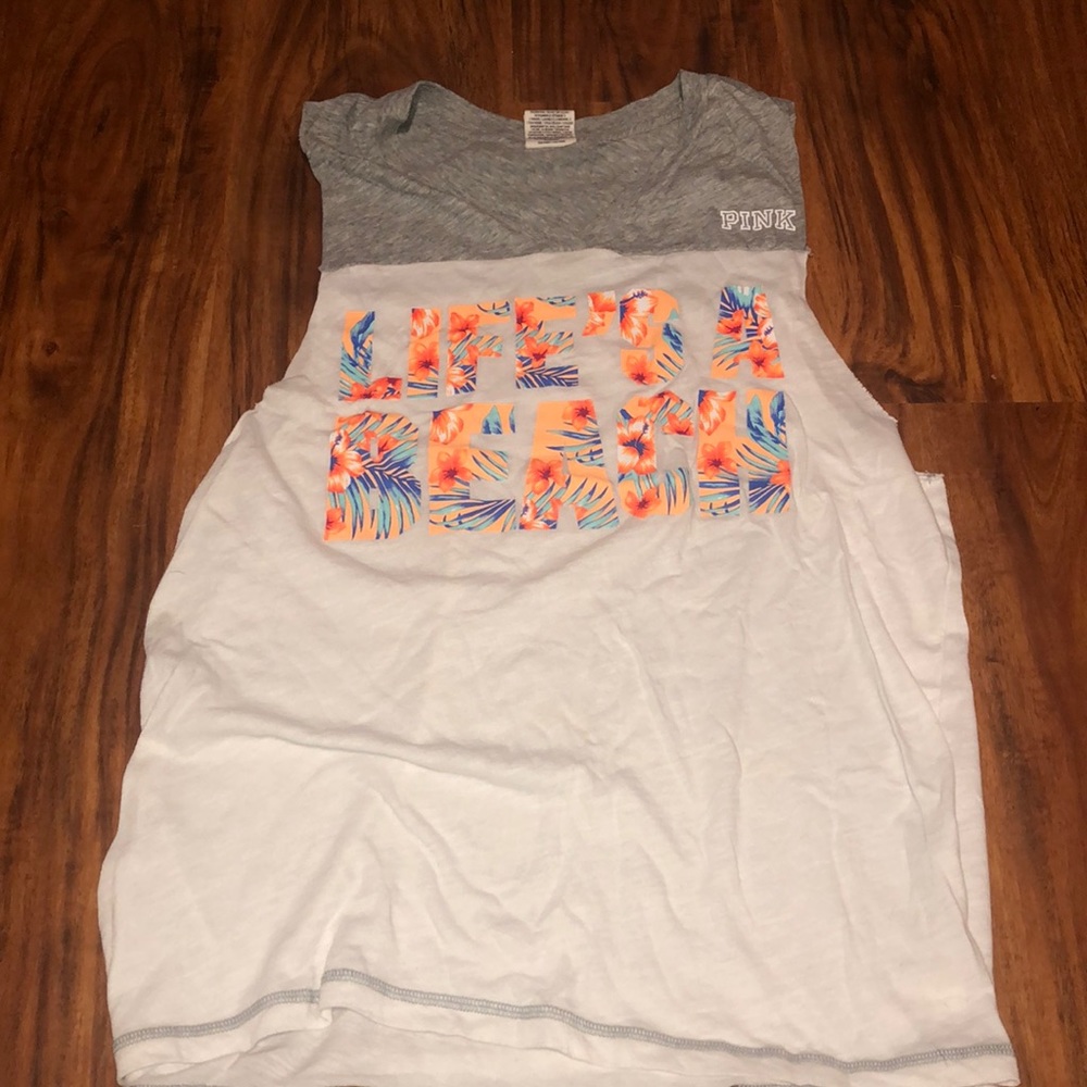 PINK life’s a beach tank top